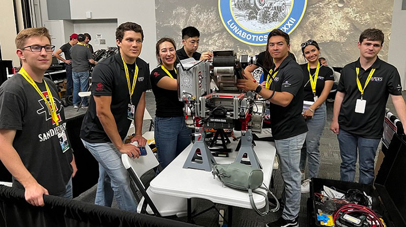 NASA Lunabotics Mining Team at the NASA Lunabotics Competition held at the Kennedy Space Center.