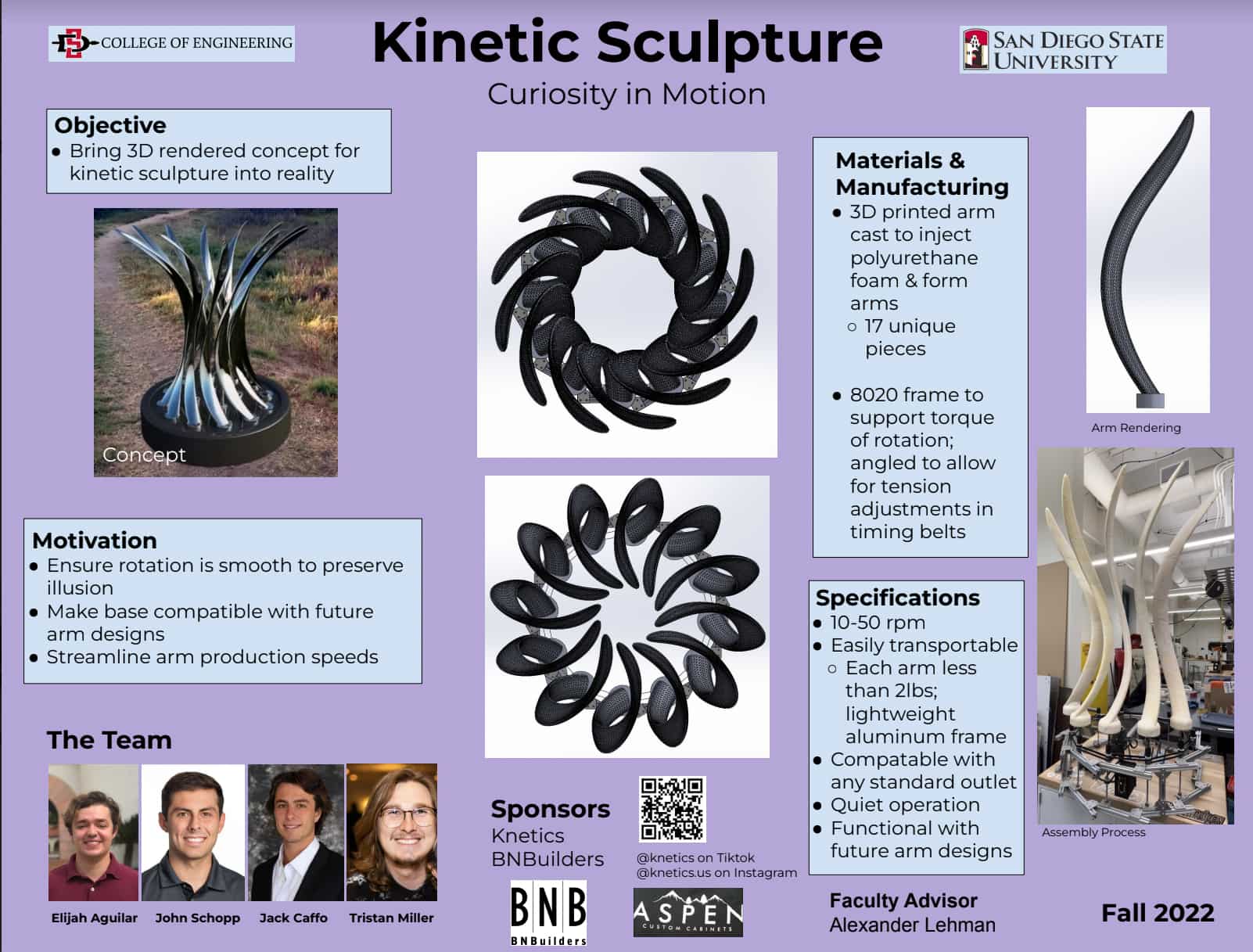 Kinetic Sculpture Science Poster