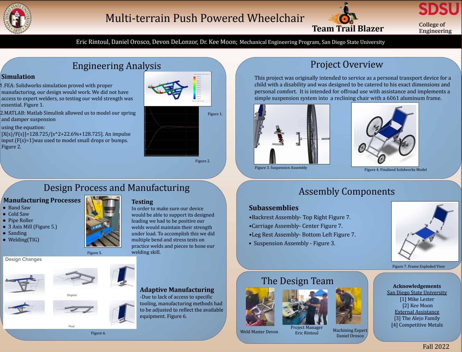 Multi-terrain Push Powered Wheelchair Science Poster