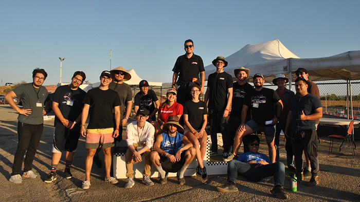 Aztec Electric Racing Team Posing together