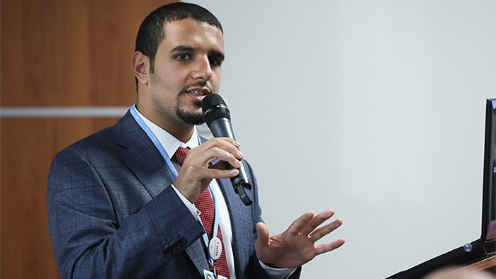 Sulaiman Al-Tunaib speaking at the United Nations Climate Change Conference